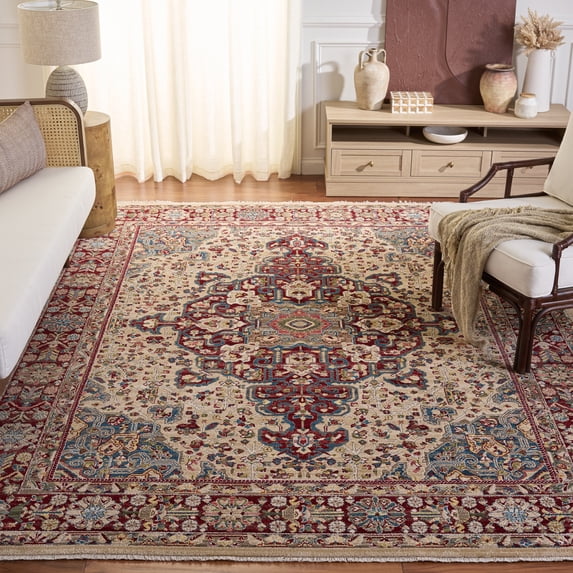 Safavieh Kashan Pema Oriental Area Rug, Ivory/Red, 9' x 12'6"