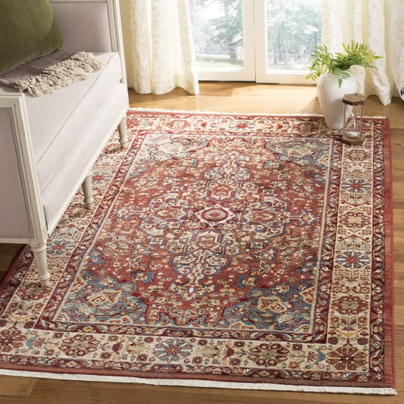 SAFAVIEH Kashan Pema Traditional Area Rug, Red/Ivory, 9' x 12'