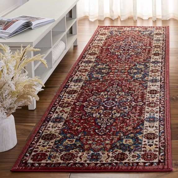 Safavieh Kashan Pema Oriental Runner Rug, Red/Ivory, 2'6" x 8'
