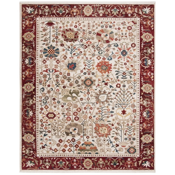 SAFAVIEH Kashan Vaska Oriental Area Rug, Ivory/Red, 10' x 14'