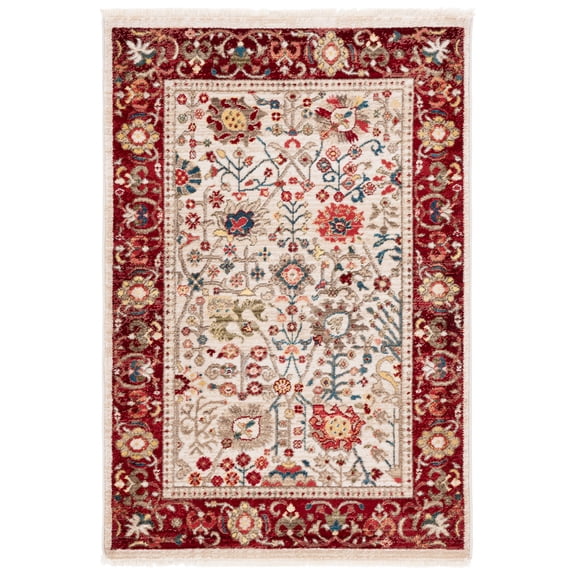SAFAVIEH Kashan Vaska Oriental Area Rug, Ivory/Red, 4' x 6'