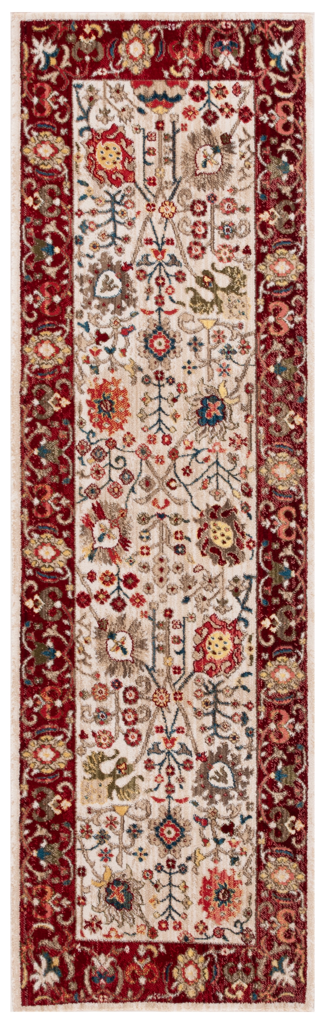 Hand-knotted Blue and Tan Oriental Synthetic Runner Rug
