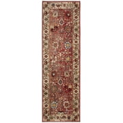SAFAVIEH Kashan Vaska Oriental Runner Rug, Red/Beige, 2'6" x 6'