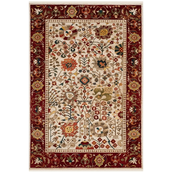 SAFAVIEH Kashan Vaska Traditional Area Rug, Ivory/Red, 8' x 10'