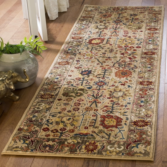 SAFAVIEH Kashan Vaska Traditional Runner Rug, Beige/Taupe, 2'6" x 8'