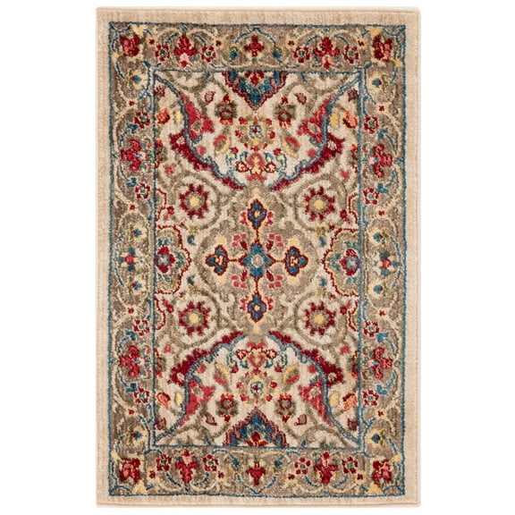 SAFAVIEH Kashan Vincent Oriental Area Rug, Ivory/Taupe, 2'6" x 4'
