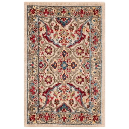 SAFAVIEH Kashan Vincent Oriental Area Rug, Ivory/Taupe, 2' x 3'