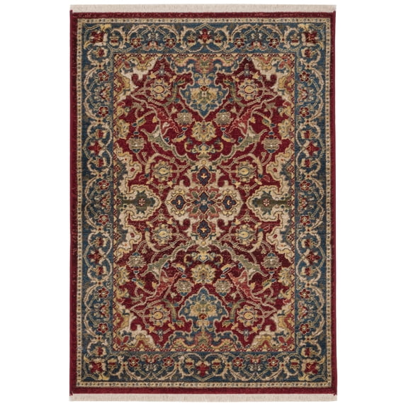 SAFAVIEH Kashan Vincent Oriental Area Rug, Red/Blue, 4' x 6'