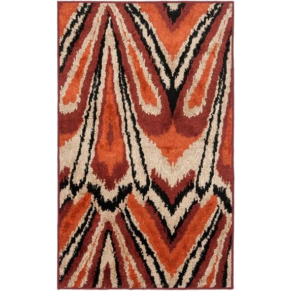 Safavieh Kashmir Delbert Ikat Area Rug, Orange/Multi, 8' x 10'