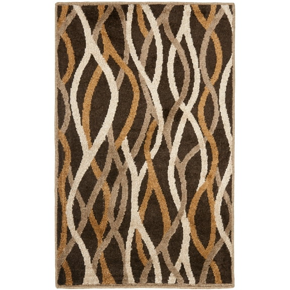 SAFAVIEH Kashmir Collection KAS117A Brown / Multi Rug