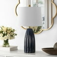 thumbnail image 1 of SAFAVIEH Kayden 25.5 in. Textured Ceramic Table Lamp, Navy Blue, 1 of 4