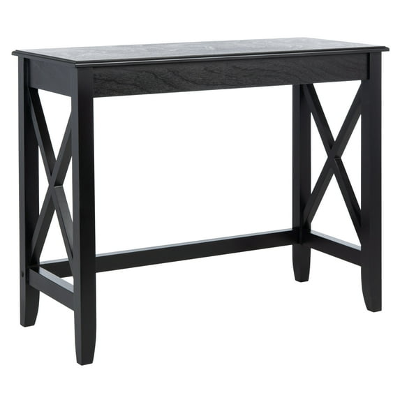 SAFAVIEH Kaytee Solid Retro X Side Writing Desk, Black