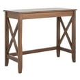 thumbnail image 1 of SAFAVIEH Kaytee Solid Retro X Side Writing Desk, Brown, 1 of 12