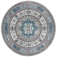thumbnail image 1 of SAFAVIEH Kazak Caymen Geometric Area Rug, Grey/Blue, 6'7" x 6'7" Round, 1 of 9