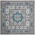 thumbnail image 1 of SAFAVIEH Kazak Caymen Geometric Area Rug, Grey/Blue, 6'7" x 6'7" Square, 1 of 9