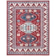 thumbnail image 1 of SAFAVIEH Kazak Diarmait Geometric Area Rug, Red/Blue, 5'3" x 7'6", 1 of 9