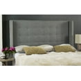 thumbnail image 1 of SAFAVIEH Keegan Winged Tufted Headboard with Nail Heads, Queen, Grey, 1 of 4
