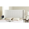 thumbnail image 1 of SAFAVIEH Keegan Winged Tufted Wood Headboard with Nail Heads, Full, White, 1 of 4