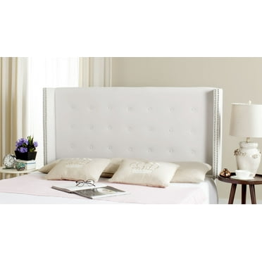 SAFAVIEH Keegan Winged Tufted Wood Headboard with Nail Heads, Full, White