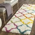thumbnail image 1 of SAFAVIEH Keeleigh Geometric Quatrefoil Kids Shag Runner Rug, Ivory/Multi, 2'3" x 5', 1 of 6