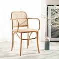 thumbnail image 1 of Safavieh Keiko Contemporary Adult Nautical Wood Solid Print Dining Arm Chairs, Natural (Set of 1), 1 of 8