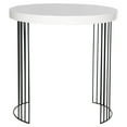 thumbnail image 1 of SAFAVIEH Kelly Mid-Century Solid Lacquer Side Table, White, 1 of 8