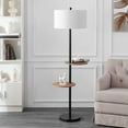 thumbnail image 1 of SAFAVIEH Kelsen 62 in. H 2-Shelf Floor Lamp, Matte Black, 1 of 6