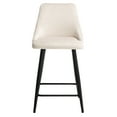 thumbnail image 1 of SAFAVIEH Kelsey Square Mid Back Counter Stool, Beige/Black, 1 of 13