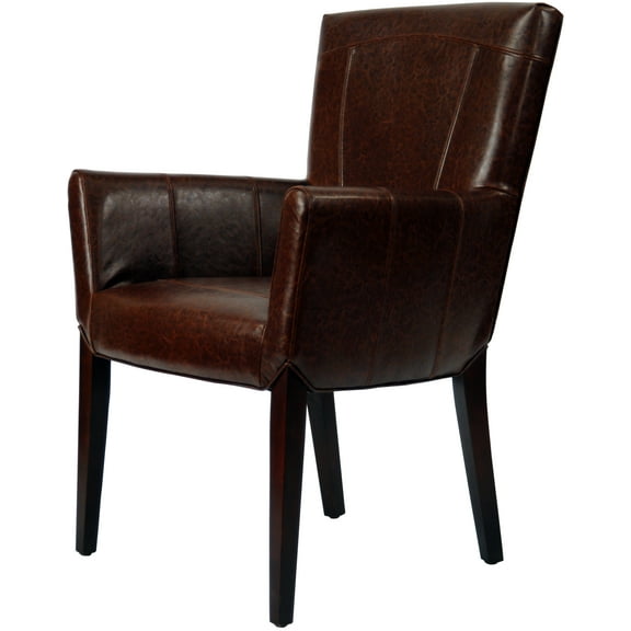 SAFAVIEH Ken Rustic Classic Leather Arm Chair, Brown
