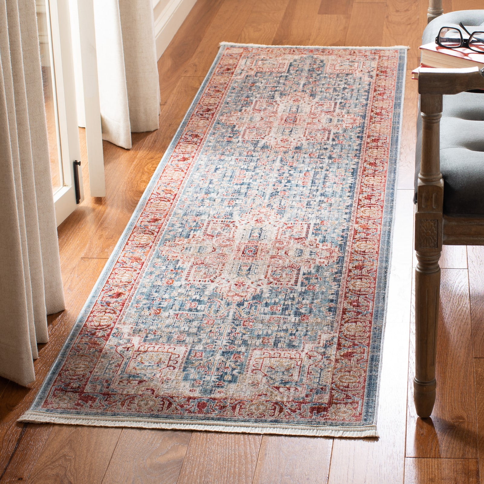 SAFAVIEH Kenitra Collection KRA659M Blue / Red Rug
