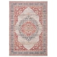thumbnail image 1 of SAFAVIEH Kenitra Flowers Oriental Polyester Area Rug, Ivory/Red, 10' x 14', 1 of 7