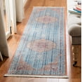 thumbnail image 1 of SAFAVIEH Kenitra Georgiana Distressed Polyester Runner Rug, Blue/Red, 2'2" x 8', 1 of 2