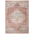 thumbnail image 1 of SAFAVIEH Kenitra Jermaine Floral Bordered Polyester Area Rug, Pink/Grey, 4' x 6', 1 of 7