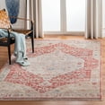 thumbnail image 1 of SAFAVIEH Kenitra Jermaine Floral Bordered Polyester Area Rug, Red/Beige, 3' x 5', 1 of 9