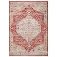 thumbnail image 1 of SAFAVIEH Kenitra Jermaine Floral Bordered Polyester Area Rug, Red/Beige, 4' x 6', 1 of 7