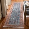 thumbnail image 1 of SAFAVIEH Kenitra Xzavier Distressed Polyester Runner Rug, Blue/Red, 2'2" x 8', 1 of 9