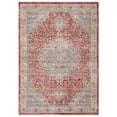 thumbnail image 1 of SAFAVIEH Kenitra Zlata Floral Bordered Polyester Area Rug, Red/Blue, 4' x 6', 1 of 7