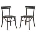 thumbnail image 1 of SAFAVIEH Kenny Contemporary Wood Solid Dining Bistro Chair, Antique Black (Set of 2), 1 of 7