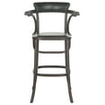 thumbnail image 1 of SAFAVIEH Kenny Square Mid Back Bar Stool, Antique Black, 1 of 8