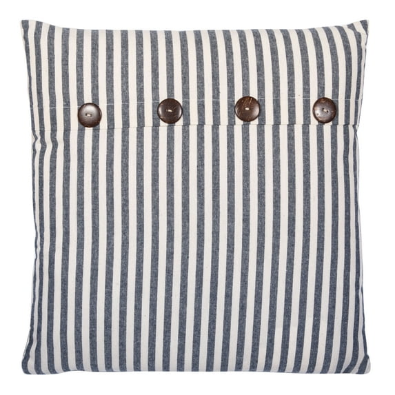 SAFAVIEH Kensing Striped Throw Pillow, 18" x 18", Navy/White