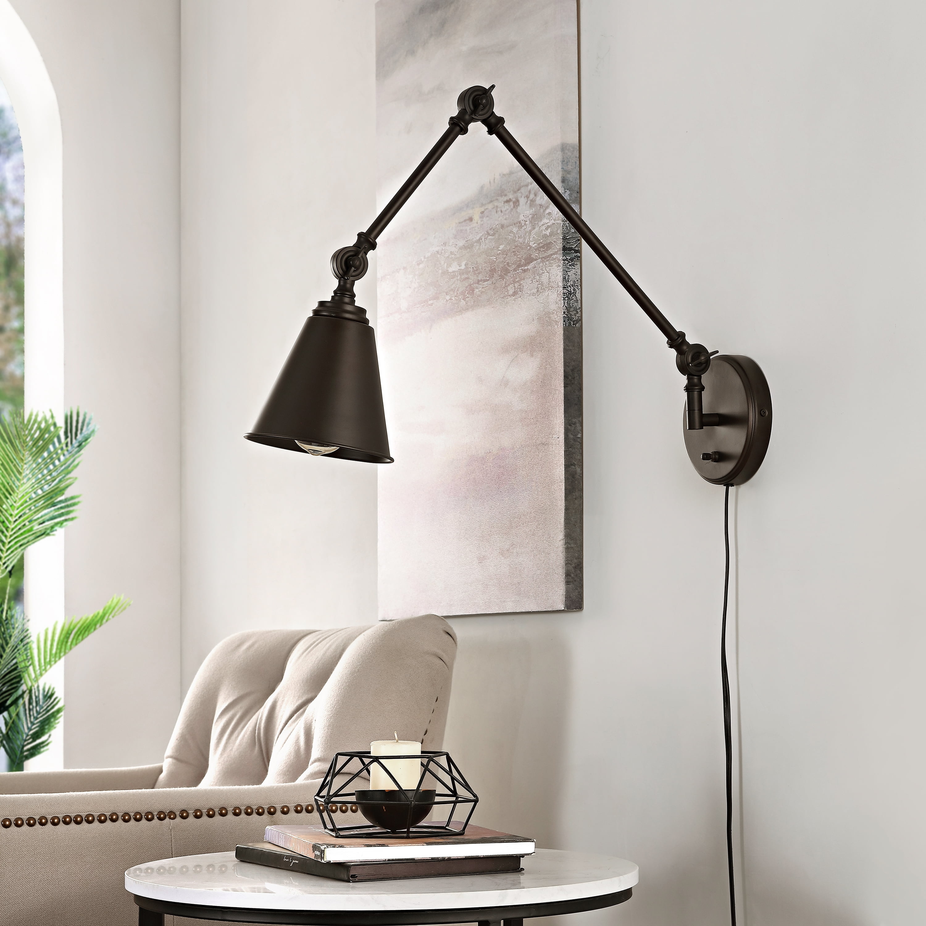 Oil Rubbed Bronze Adjustable Swing Arm Wall Sconce