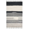 thumbnail image 1 of SAFAVIEH Kenya Adrasteia Striped Wool Area Rug, Ivory/Grey, 6' x 9', 1 of 11