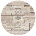 thumbnail image 1 of SAFAVIEH Kenya Alphonse Geometric Area Rug, Brown/Beige, 6' x 6' Round, 1 of 10