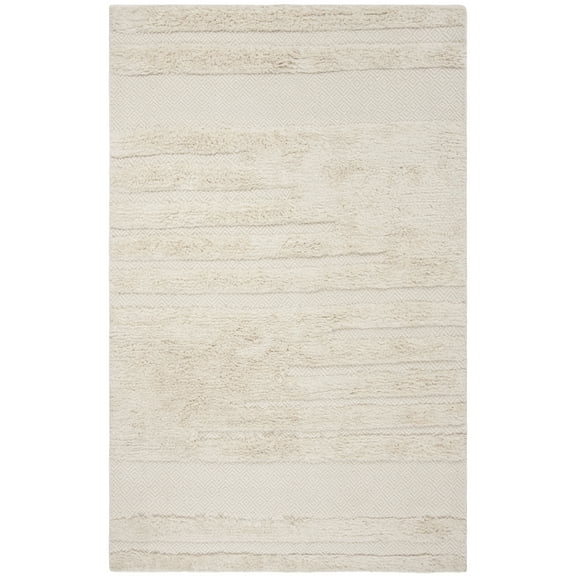 SAFAVIEH Kenya Anrai Solid Area Rug, Ivory, 4' x 6'