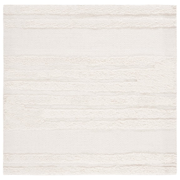 SAFAVIEH Kenya Anrai Solid Area Rug, Ivory, 6' x 6' Square