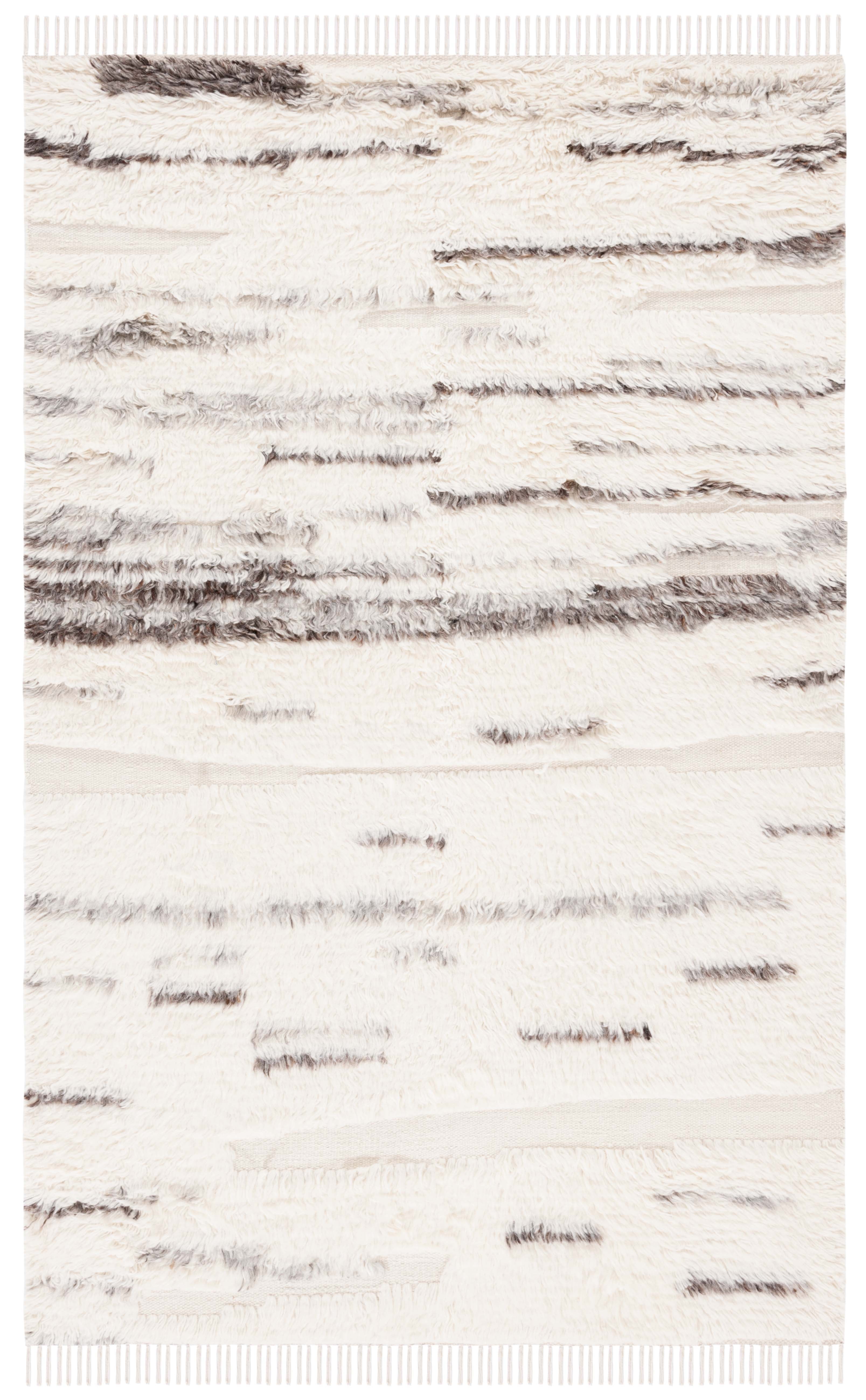 SAFAVIEH Kenya Avalon Distressed Area Rug, Gray/Ivory, 8' x 10'