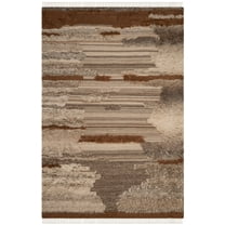 SAFAVIEH Kenya Bijar Iris Braided Abstract Fringe Area Rug, Grey/Brown, 3' x 5'