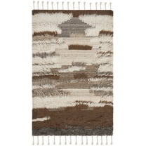 SAFAVIEH Kenya Bijar Camouflage Area Rug, Grey/Brown, 4' x 6'