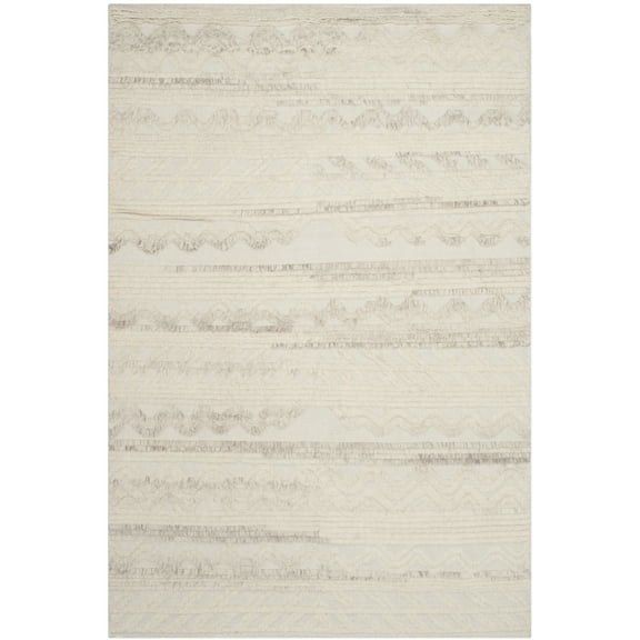 SAFAVIEH Kenya Galena Solid Area Rug, Ivory, 8' x 10'
