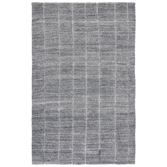 SAFAVIEH Kenya Comhgham Geometric Area Rug, Black/Ivory, 2'3" x 4'
